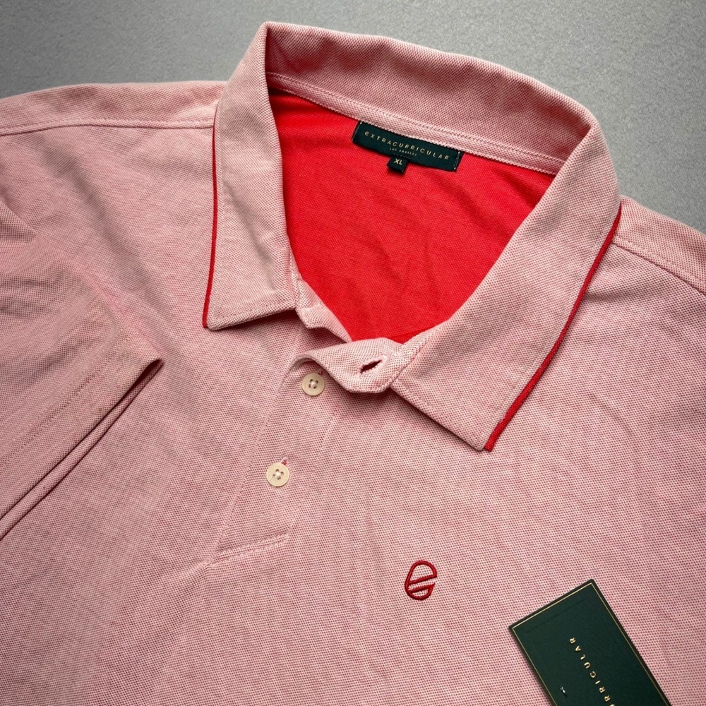Extracurricular Merit Polo Shirt Mens XL True Red Short Sleeve Golf EMKS-023 NWT